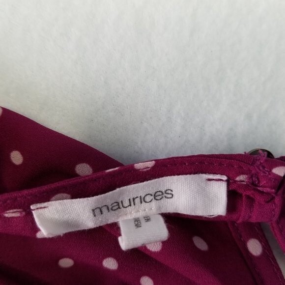 Maurices Pink Polka Dot Blouse - Picture 5 of 8
